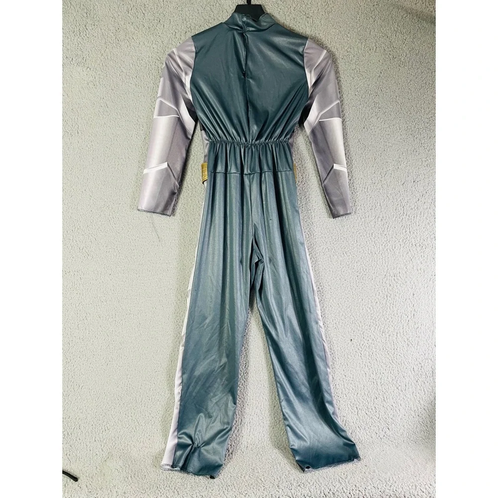 Power Rangers Robo Knight Costume Kids M 7-8 Megaforce Gray Gold Suit